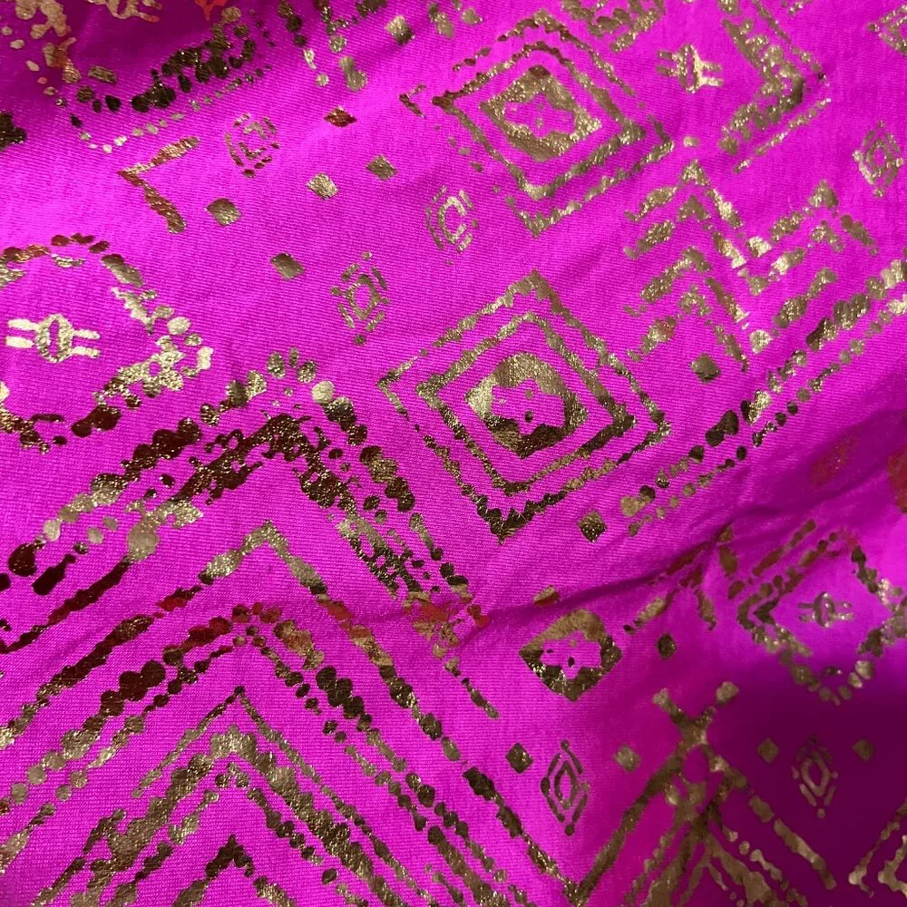 Like NEW Swimsuits For All Pink & Gold Cover-Up Size 26/28 Metallic